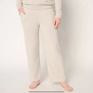 Barefoot Dreams 2X Petite CozyChic Ultra Lite Rolled Edge Ankle Pant Satin NEW